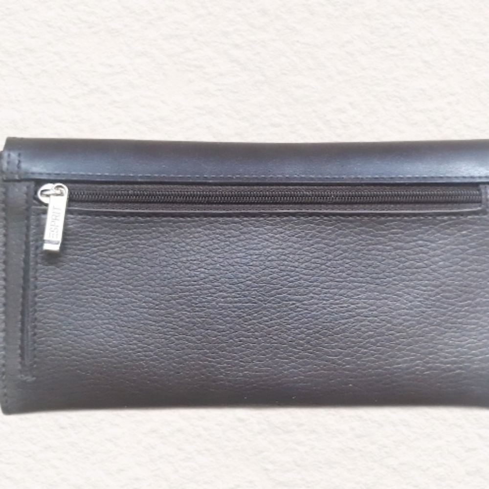 Esprit Pebbled Brown Faux Leather Wallet Billfold - Picture 4 of 14